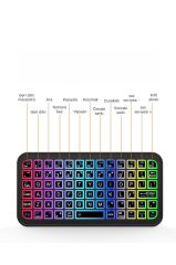 Kablosuz Klavye Rgb Işıklı Bluetooth Mini Klavye M7 Siyah