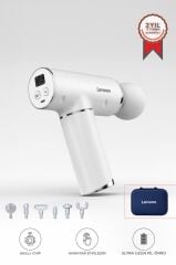 Lenovo N2 Beyaz Darbeli Titreşimli Masaj Tabancası 1800mah Şarjlı 6 Başlıklı Egzersiz Aleti