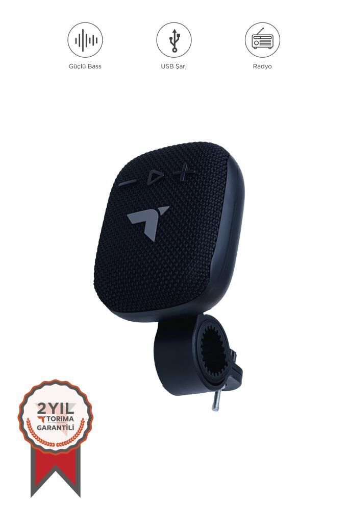 Torima D34 Siyah Kablosuz Bluetooth Motorsiklet Bisiklet Hoparlör