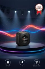 Bluetooth Hoparlör Led Işıklı Outdoor Kablosuz Speaker D79 Siyah