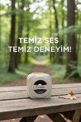 Bluetooth Hoparlör Led Işıklı Outdoor Kablosuz Speaker D79 Bej