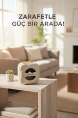 Bluetooth Hoparlör Led Işıklı Outdoor Kablosuz Speaker D79 Bej