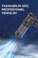 Araç İçi Süpürge 4IN1 Çok Fonksiyonlu Şarjlı Mini Ev Kullanımı İçin El Süpürgesi LT100 Siyah