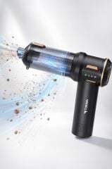 Araç İçi Süpürge 4IN1 Çok Fonksiyonlu Şarjlı Mini Ev Kullanımı İçin El Süpürgesi LT100 Siyah