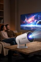 Taşınabilir Projektör Ev Sineması Android 11 Bluetooth Akıllı Projeksiyon HY300T Lite