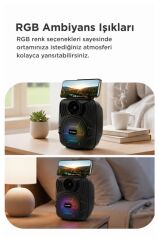 Bluetooth Hoparlör Telefon Tutacaklı Taşınabilir Şarjlı USB TF Kablosuz Speaker D32 Siyah