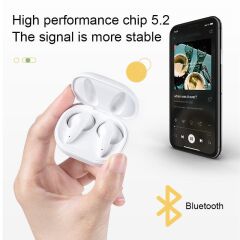 G30 Profesyonel Oyuncu Kulaklığı Kablosuz Kulakiçi Rgb Işıklı Çift Mikrofonlu 3 Modlu Bluetooth 5.2 Beyaz