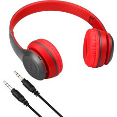 Bluetooth Kulaklık Kulak Üstü Kablosuz Kulaklık P47 Kırmızı