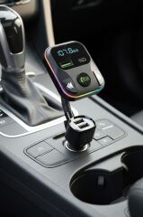 Transmitter Şarj Özellikli Dijital Göstergeli Bluetooth Fm G12 PD Siyah