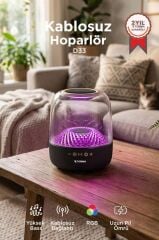 Bluetooth Hoparlör Rgb Işıklı Speaker D33 Siyah
