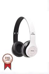 Bluetooth Kulaklık Kulak Üstü Kablosuz Kulaklık P47 Beyaz