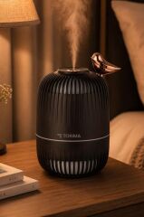 Torima Hava Nemlendiricisi Buhar Makinesi Kuş Detaylı Ahşap Görünümlü 280 ML H17 Koyu Kahverengi