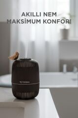 Hava Nemlendiricisi Buhar Makinesi Kuş Detaylı Ahşap Görünümlü 280 ML H17 Koyu Kahverengi