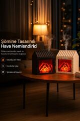 Hava Nemlendiricisi Şömine Efektli Sessiz Ultrasonik 200 ML H9 Ahşap