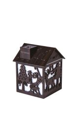 Hava Nemlendiricisi Buhar Makinesi Yılbaşı Temalı Ahşap Görünümlü 240 ML H14 Koyu Kahverengi