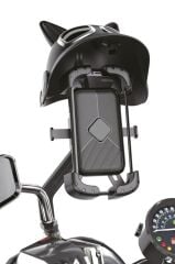 Telefon Tutucu Kedili Motorsiklet Bisiklet Oto Aksesuarları JX047 Siyah