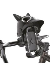Telefon Tutucu Kedili Motorsiklet Bisiklet Oto Aksesuarları JX047 Siyah
