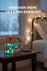 Hava Nemlendiricisi Buhar Makinesi Yılbaşı Temalı Ahşap Görünümlü 240 ML H14 Açık Kahverengi