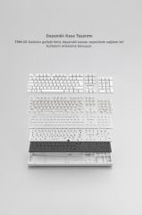 Kablosuz Q Klavye Mouse Seti TMK01 Beyaz