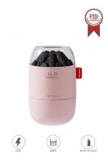 Hava Nemlendiricisi Buhar Makinesi Led Işıklı Odun Ateşi Efektli 280 ML H16 Pembe