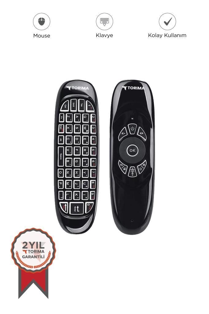 Android Akıllı Tv İçin 2.4g Uzaktan Kumandalı Mini Klavye K02 Siyah