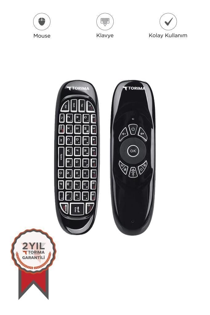 Android Akıllı Tv İçin 2.4g Uzaktan Kumandalı Mini Klavye K02 Siyah