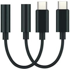 Kulaklık Dönüştürücü Usb-C 3.5MM TR10 Siyah