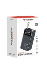 Trm-1051 Fenerli 50000 Mah 2 Çıkışlı Taşınabilir Dijital Göstergeli Powerbank Siyah