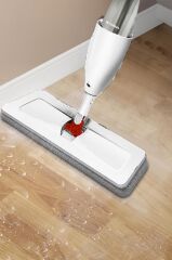 Profesyonel Paspas 360 Derece Dönen Su Hazneli Püskürtmeli Sprey Extra 3 Mop Paspas TMP01 Beyaz