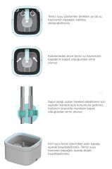 Otomatik Paspas Temizlik Seti Temiz Kirli Suyu Ayıran 3 Mop Bezli Paspas TMP02 Gri