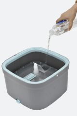 Otomatik Paspas Temizlik Seti Temiz Kirli Suyu Ayıran 3 Mop Bezli Paspas TMP02 Gri