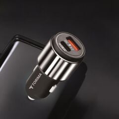 Hızlı Şarj Adaptörü 45W Lightning Kablolu Araç Çakmaklık Şarj C16 Gümüş