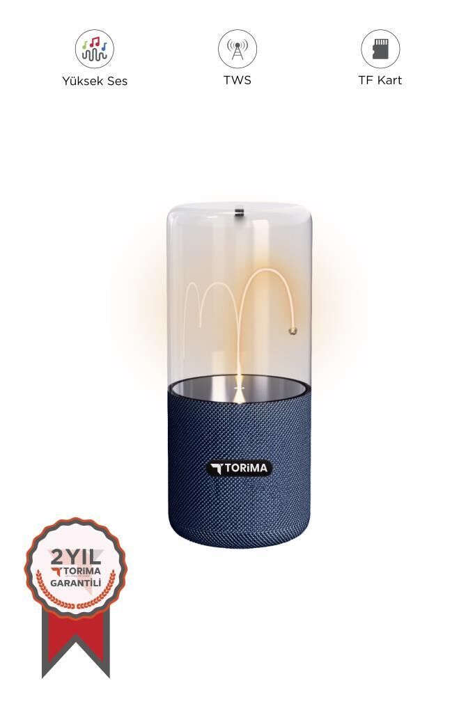 Bluetooth Hoparlör Manyetik Işıklı TWS 5.3 Speaker D40 Lacivert