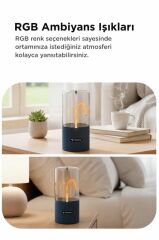 Bluetooth Hoparlör Manyetik Işıklı TWS 5.3 Speaker D40 Siyah