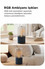Bluetooth Hoparlör Manyetik Işıklı TWS 5.3 Speaker D40 Siyah