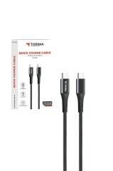 Şarj Kablosu Type-C to Type-C 3.0A Data Kablo AP210 Siyah