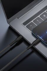 Şarj Kablosu Type-C to Type-C 3.0A Data Kablo AP210 Siyah
