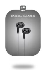 Kablolu Kulaklık Jack Girişli Kulak İçi Kulaklık H10 Siyah