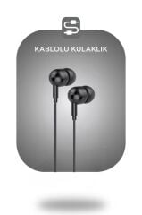 Kablolu Kulaklık Jack Girişli Kulak İçi Kulaklık H10 Siyah