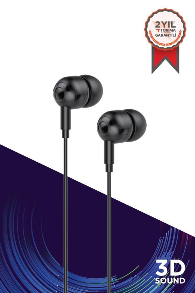 Kablolu Kulaklık Jack Girişli Kulak İçi Kulaklık H10 Siyah
