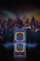 Bluetooth Hoparlör Led Işıklı Mikrofonlu Kumandalı Speaker KTS-1991 Siyah