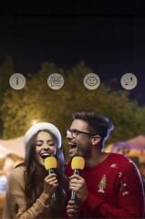 Bluetooth Hoparlör Led Işıklı Mikrofonlu Kumandalı Speaker KTS-1991 Siyah