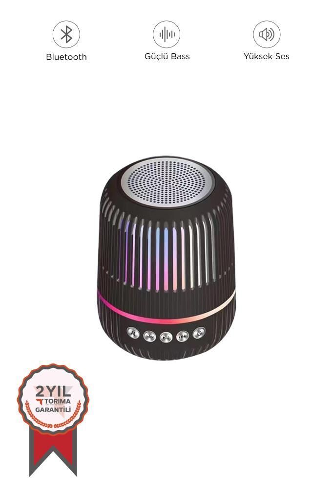 Bluetooth Hoparlör Kablosuz Rgb Işıklı Speaker GTS-2150 Siyah