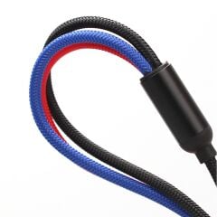 Şarj Kablosu Type-C Lightning Micro 3IN1 Hızlı 3.0A Data Kablo U35 Siyah