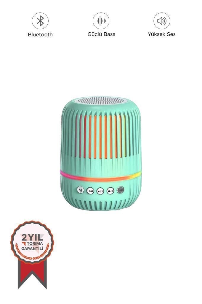 Bluetooth Hoparlör Kablosuz Rgb Işıklı Speaker GTS-2150 Yeşil
