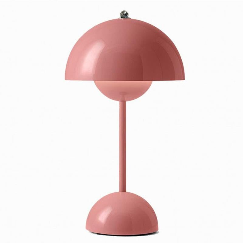 Yuvarlak Masa Lambası 3 Modlu Şarjlı Led Işıklı Gece Lambası LW12 Pembe