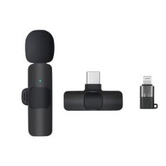 K8 Kablosuz Taşınabilir Yaka Mikrofonu Lightning Iphone