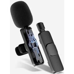 K9 Kablosuz Yaka Mikrofonu Mini Taşınabilir Mikrofon Typ-c