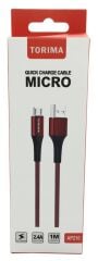 Torima 2.4A Micro Halat Şarj-Data Kablosu-AP210