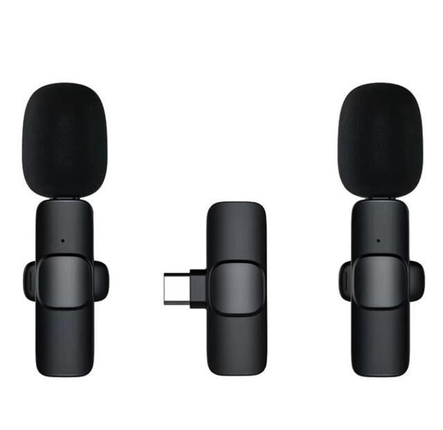 2 Adet Kablosuz Yaka Mikrofonu Typ-c 2'li Mini Mikrofon K9